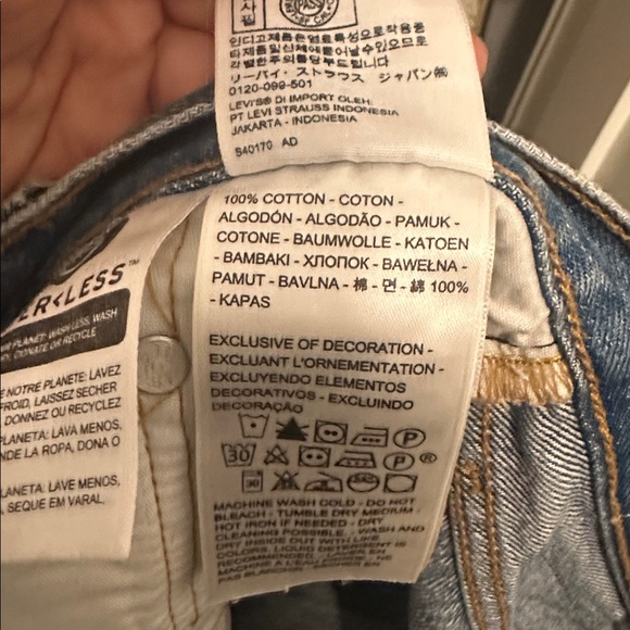 LEVIS 501 STRAIGHT ANKLE JEANS - Picture 7 of 8